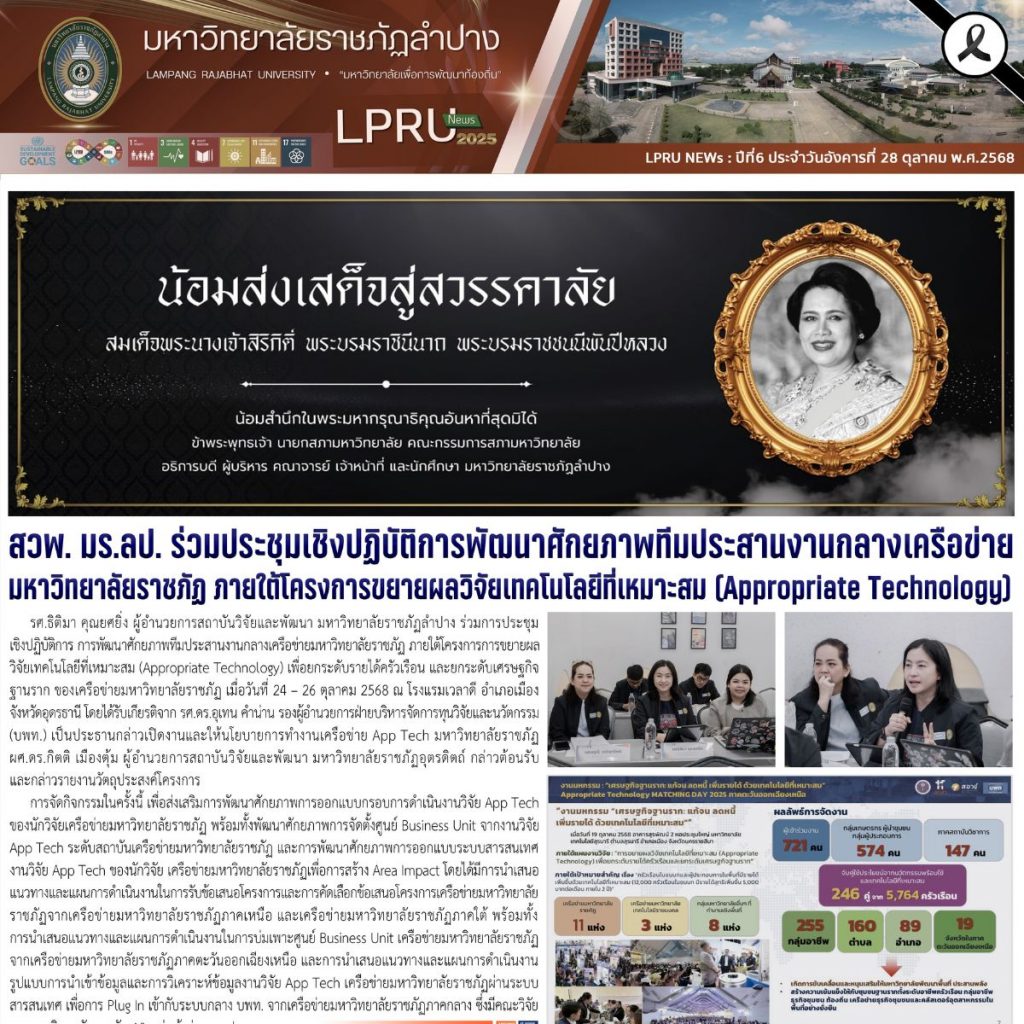 LPRU NEWs ฉบับวันที่ 28 ตุลาคม 2568